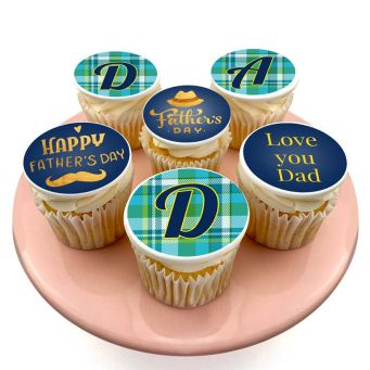 Patterned Father's Day Cupcakes