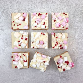 Raspberry Eton Blondies