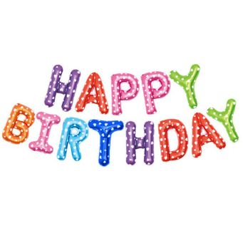 Polka Dot Birthday Banner