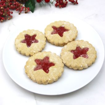 Christmas Jammy Biscuits
