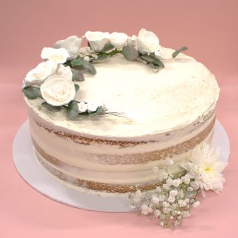 Large Naked Wedding Cake