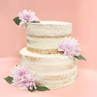 2 Tier Naked Wedding Cake