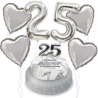 Silver Anniversary Tiered Set