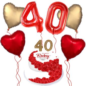 Ruby Anniversary Tiered Set