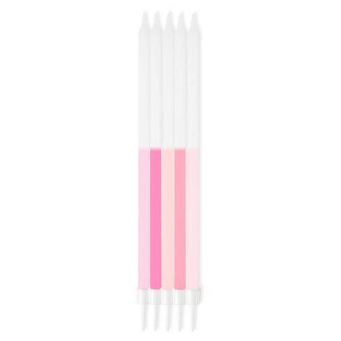 10 Long Pink Candles