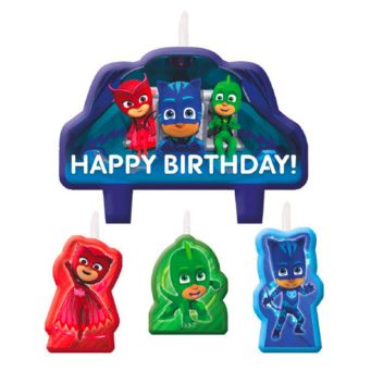 PJ Mask Cake Candles