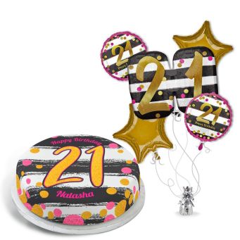 21st Black and Gold Gift Set