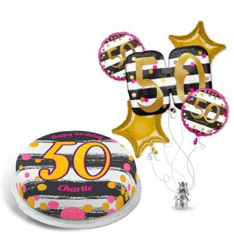 50th Black and Gold Gift Set