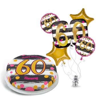 60th Black and Gold Gift Set