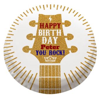 Guitar Fireworks Cake