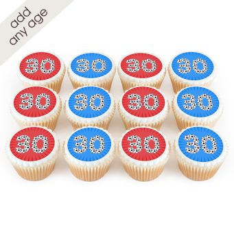 12 Football Number Cupcakes
