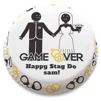 Game Over Stag Do Cake