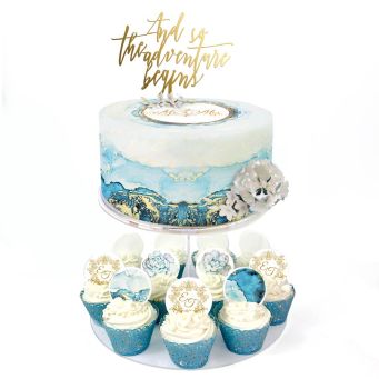 Abstract Metallic Wedding Set