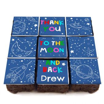 To The Moon Thank You Brownies