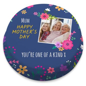 Photo Navy Floral Mother Cake