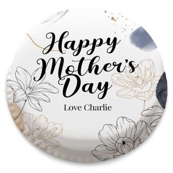 Trendy Floral Mum Cake