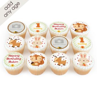 12 Wildlife Number Cupcakes
