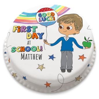 Autumnal School Boy Cake