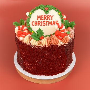 Christmas Wreath Bento Cake