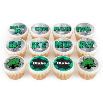 12 Hulk Photo Cupcakes