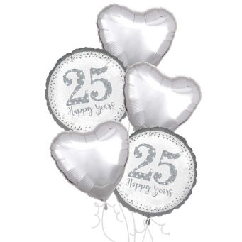 Silver Anniversary Balloon Bouquet