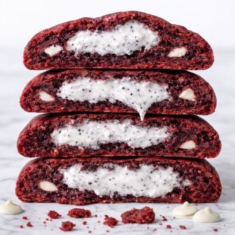 Stuffed Red Velvet Cookies
