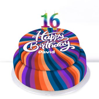 16th Birthday Polka Dot Cake