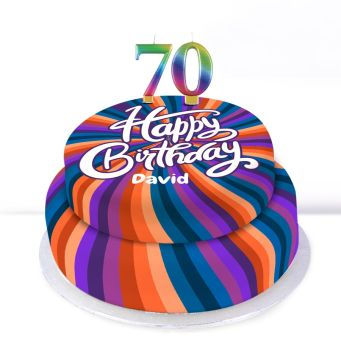 70th Birthday Polka Dot Cake