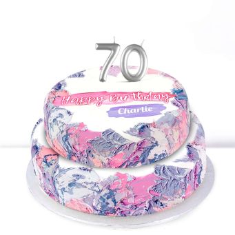 70th Birthday Ombre Cake