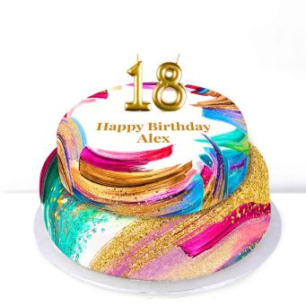 18th Birthday Paint Cake