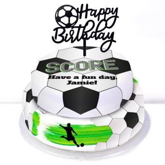 Tiered Football Cake
