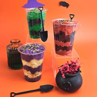 Halloween Cake Jar Trio