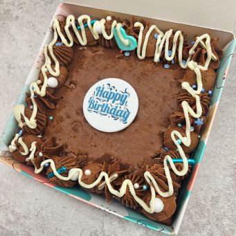 Blue Birthday Brookie Slab