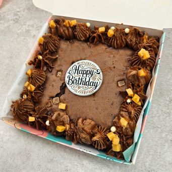 Caramel Birthday Brookie Slab