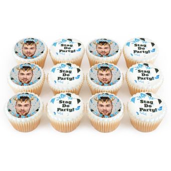 Stag Do Photo Cupcakes