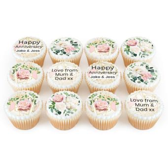 Gold Geometric Cupcakes