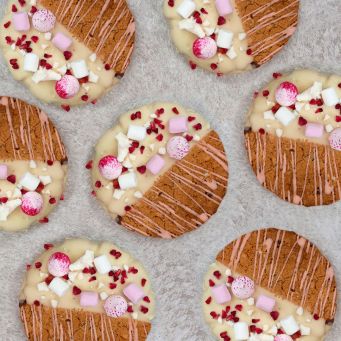 Raspberry Eton Cookies