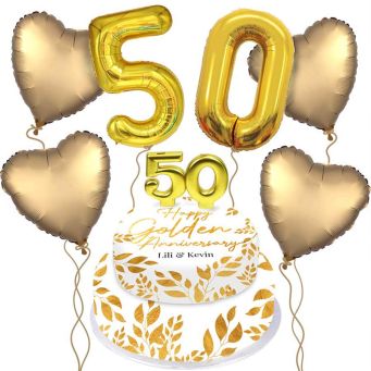 Golden Anniversary Tiered Set