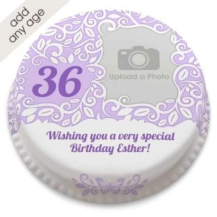 Any Age Lace Photo Cake