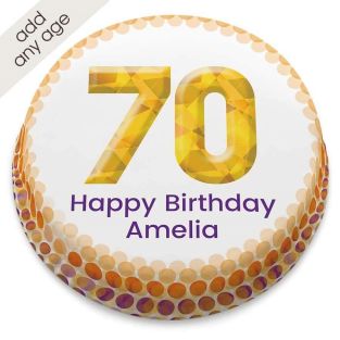 Any Age Golden Number Cake
