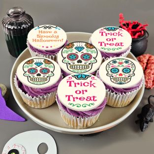 12 Sugar Skull Cupcakes