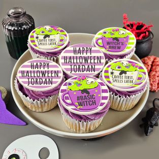 6 Witches Halloween Cupcakes