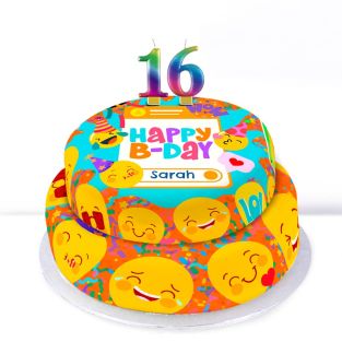 16th Birthday Emoji Cake