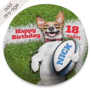 Rugby Dog Cake