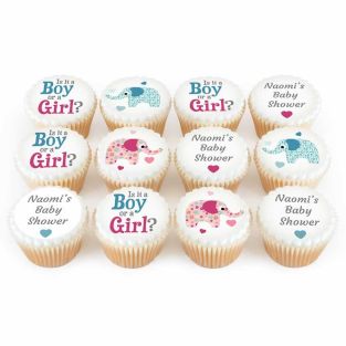 12 Boys or Girls Elephant Cupcakes