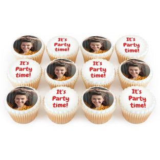 1 Photo And 1 Text On 6 Cupcakes