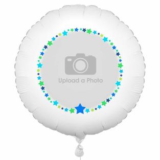 Blue Stars Photo Balloon