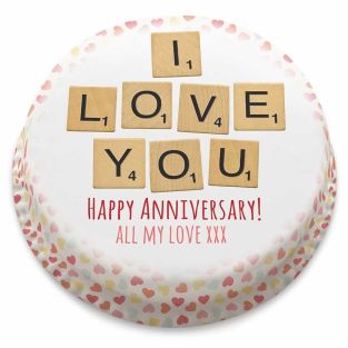Anniversary Scrabble Cake