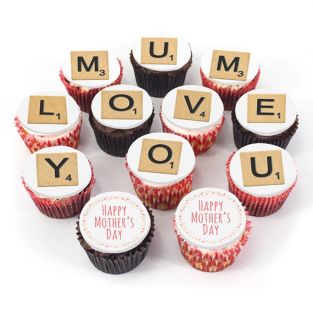 12 Love you Mum Cupcakes