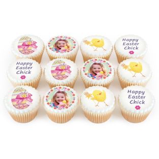 12 Watercolour Egg Cupcakes